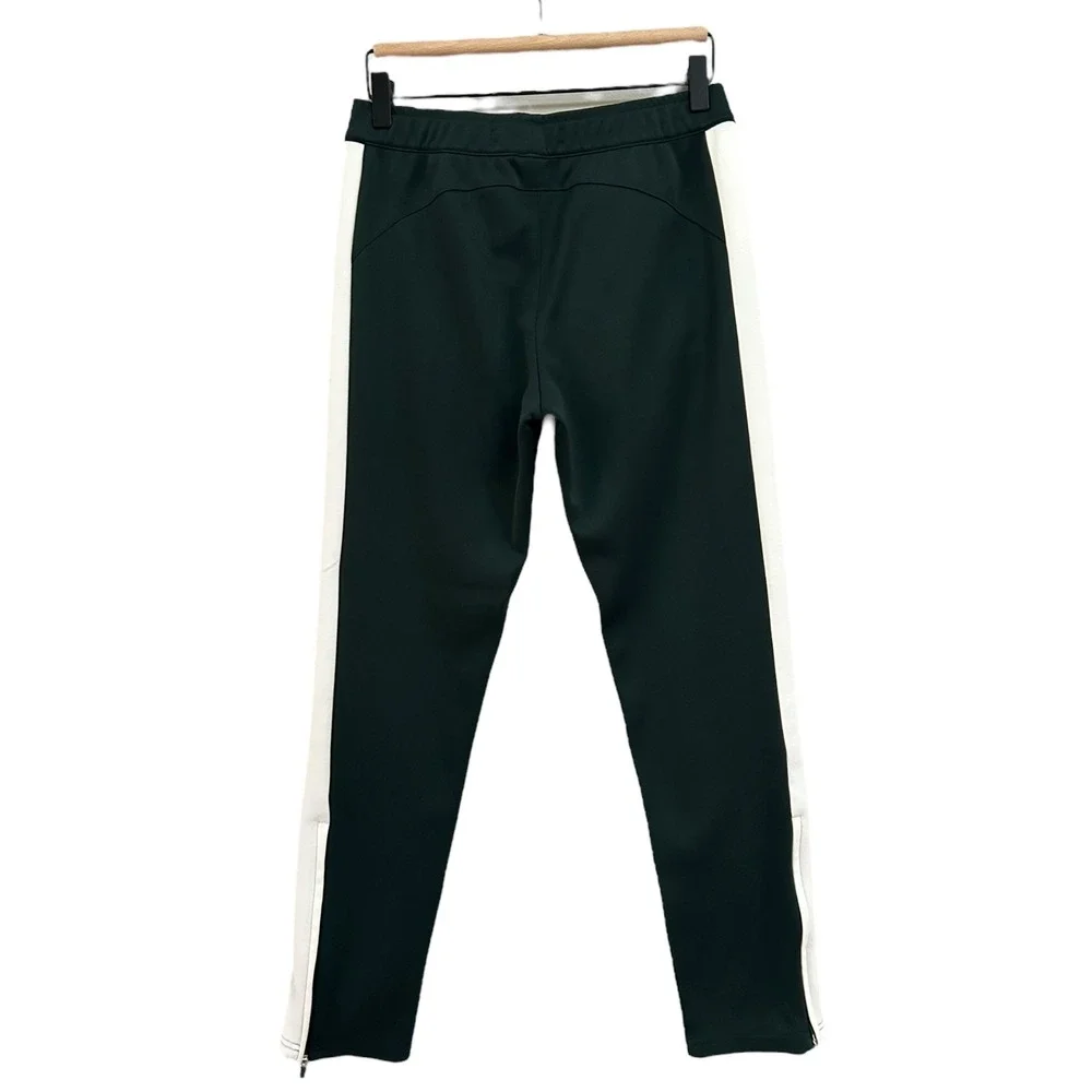 Tory Burch Sport Womens Green White Track Pants Athletic‎ Zip Leg Streetwear S
